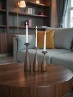 جاشمعی چوبی مینیمال - تصویر 2